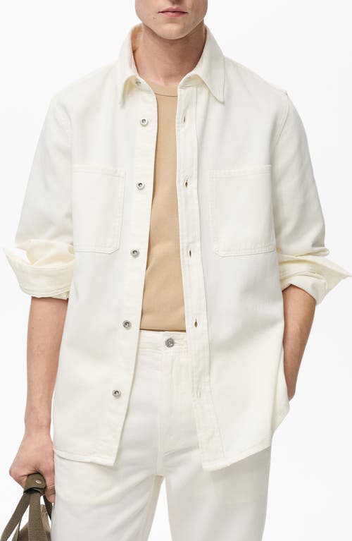 Mango Men's Lyocell Regular-fit Overshirt In Off White