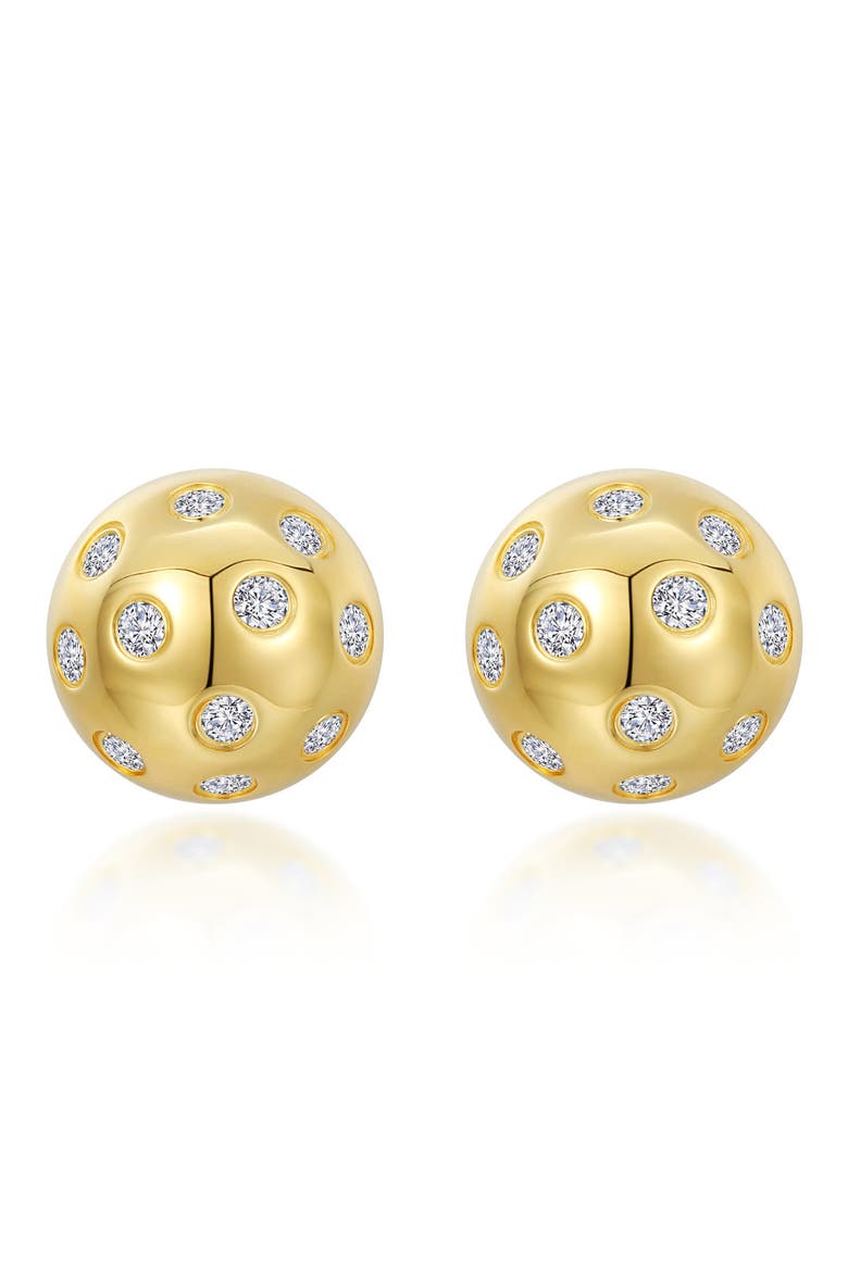 Pickleball Stud Earrings, Main, color, GOLD/ DIAMOND