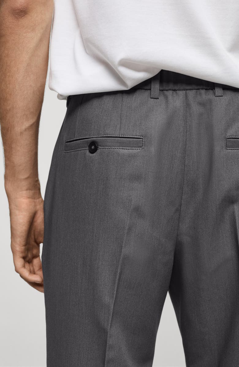 MANGO Regular Fit Pleated Flowy Pants, Alternate, color, 