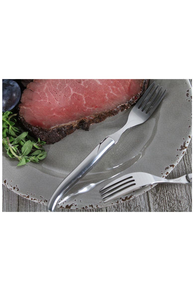 Laguiole Connoisseur Stainless Steel Steak Forks - Set of 4, Alternate, color, SILVER