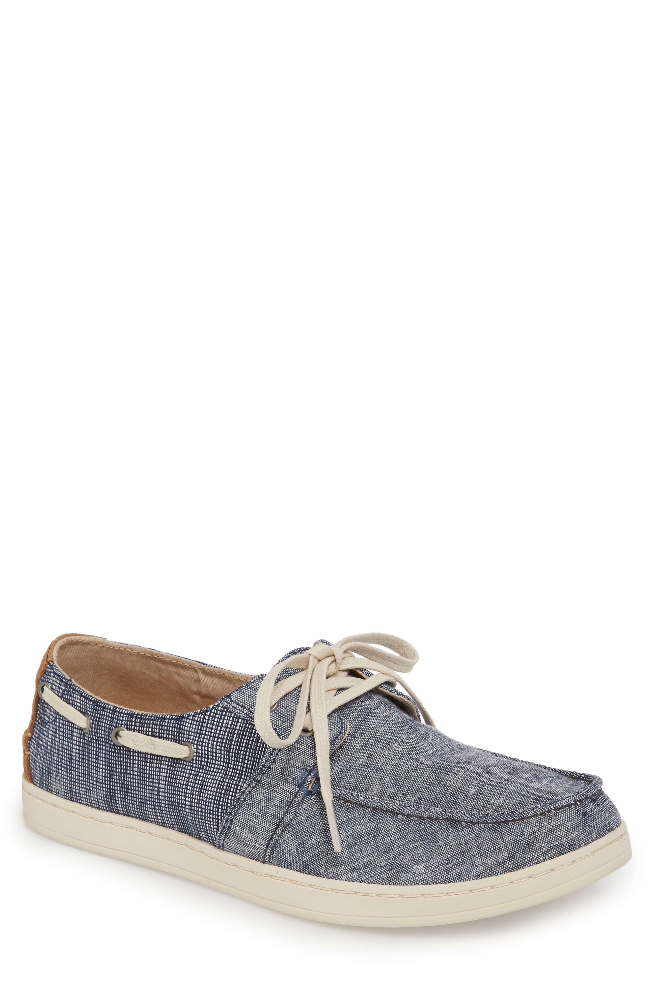 Culver Boat Shoe, Main, color, CANVAS EMBROIDERED WHALE
