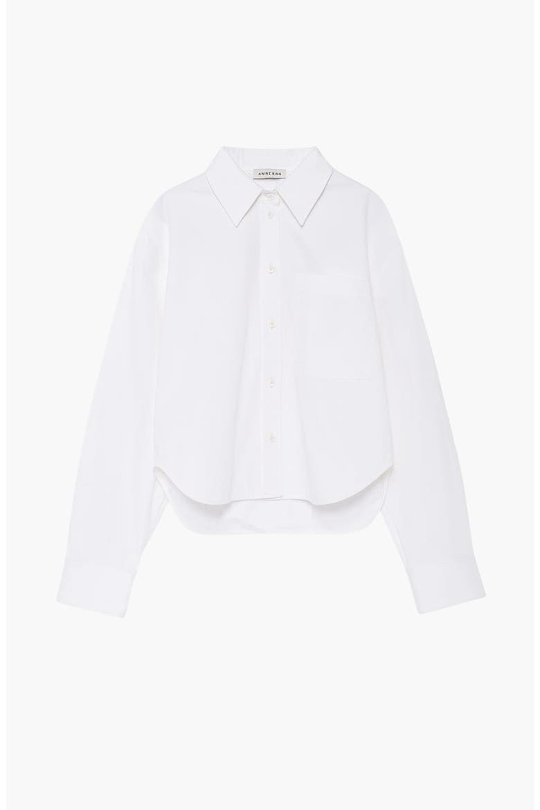 Scott Cropped Shirt, Alternate, color, White