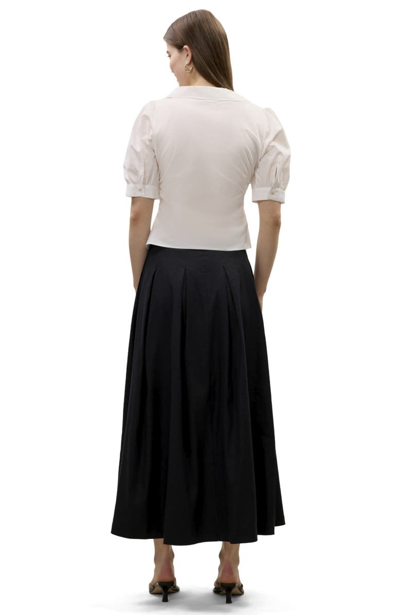 Rebecca Taylor Isla Poplin Shirt, Alternate, color, Milk