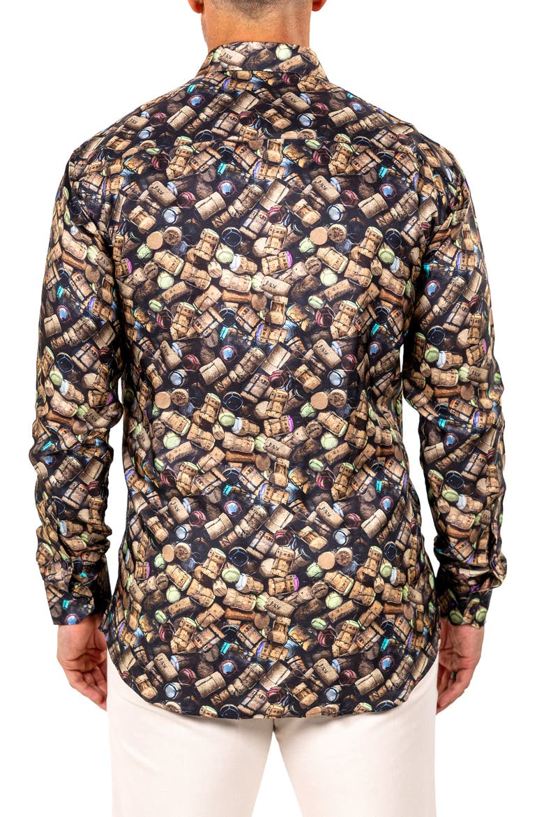 Fibonacci Marthyr 0243 Contemporary Fit Button-Up Shirt, Alternate, color, BLACK