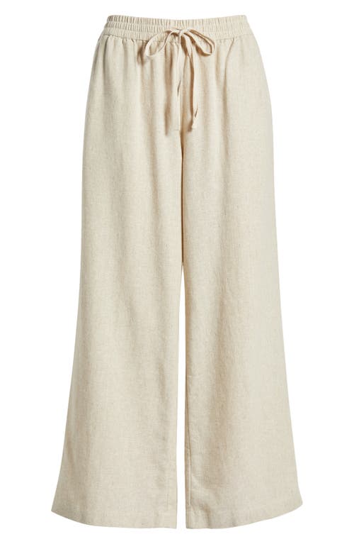CASLONR CASLON(R) DRAWSTRING WIDE LEG LINEN BLEND PANTS
