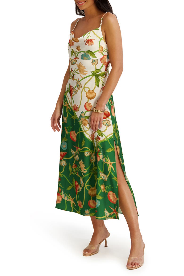 Printed Satin Slipdress, Alternate, color, GREEN MULTI