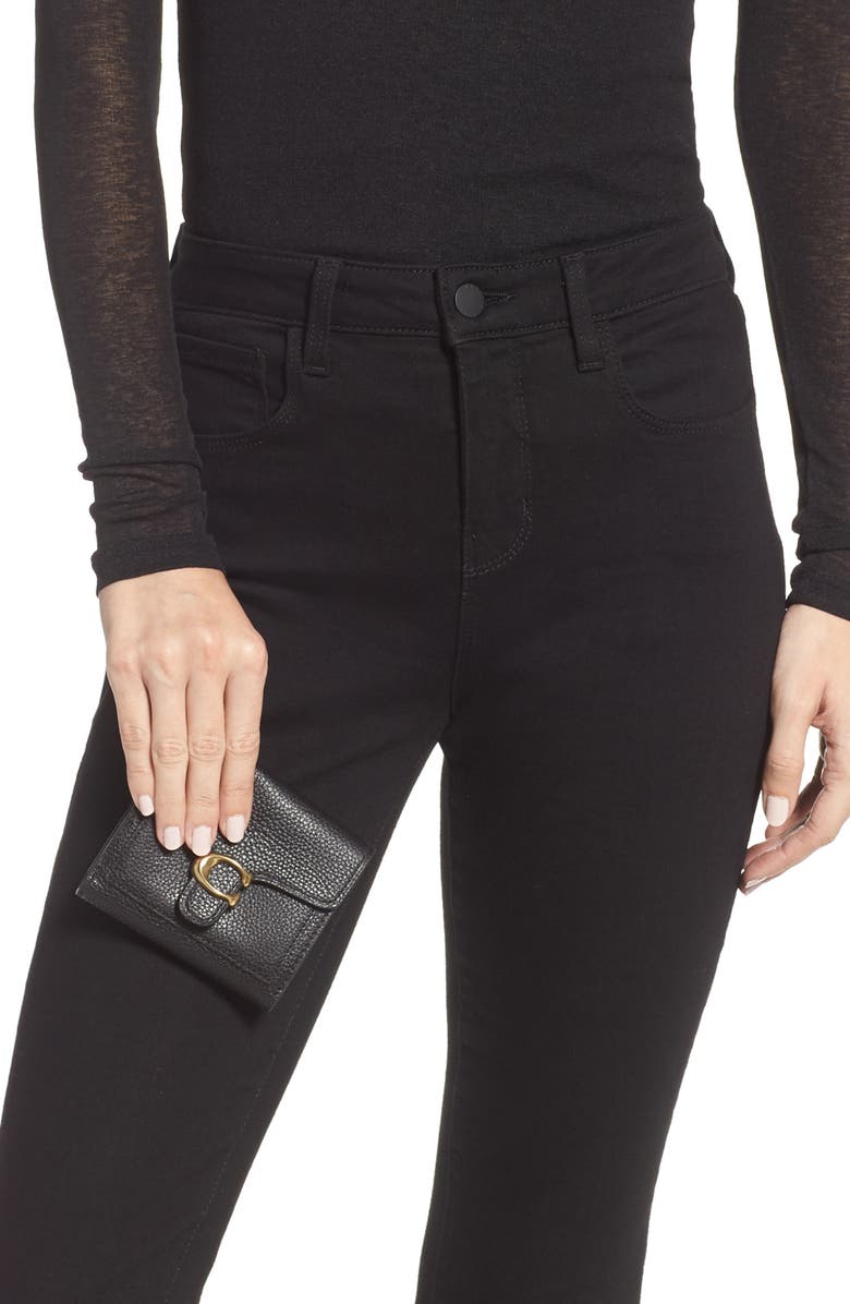 COACH Small Tabby Leather Wallet, Alternate, color,