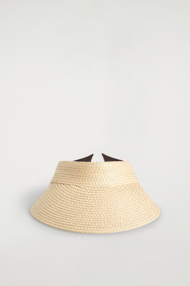 Straw Visor, Main, color, BEIGE
