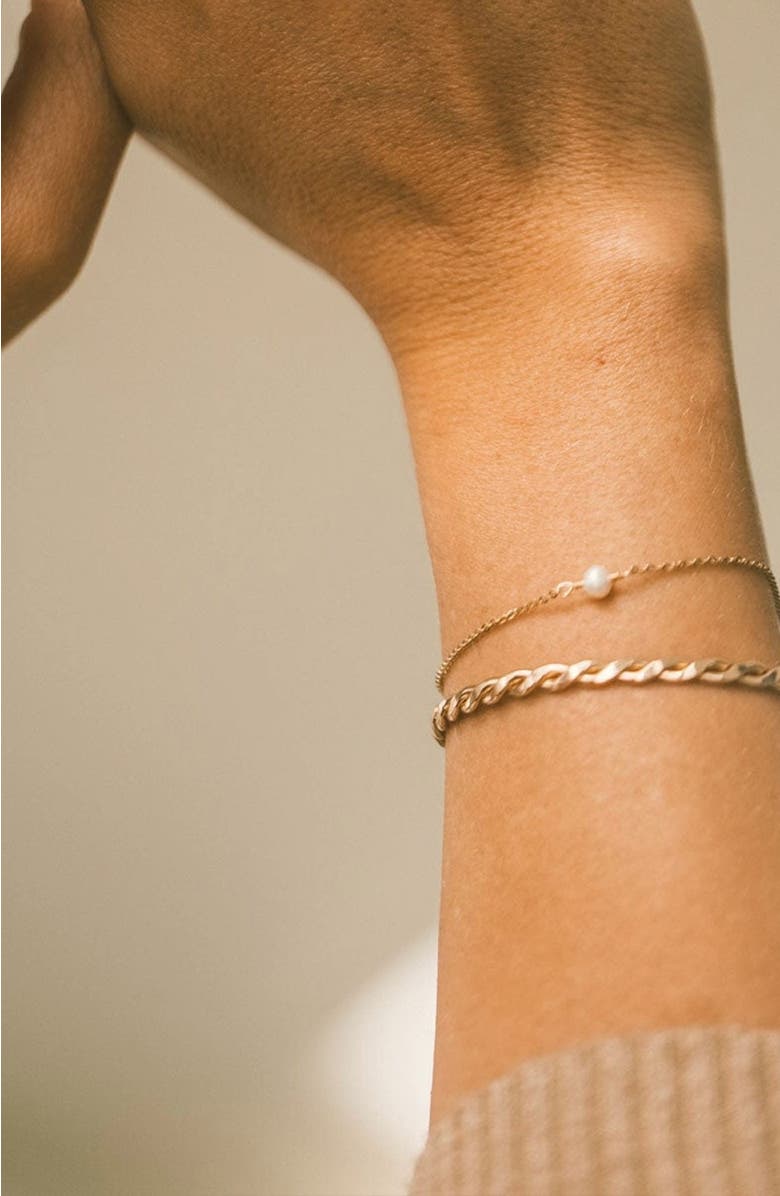 MADE BY MARY Pearl Bracelet, Alternate, color, Gold Vermeil