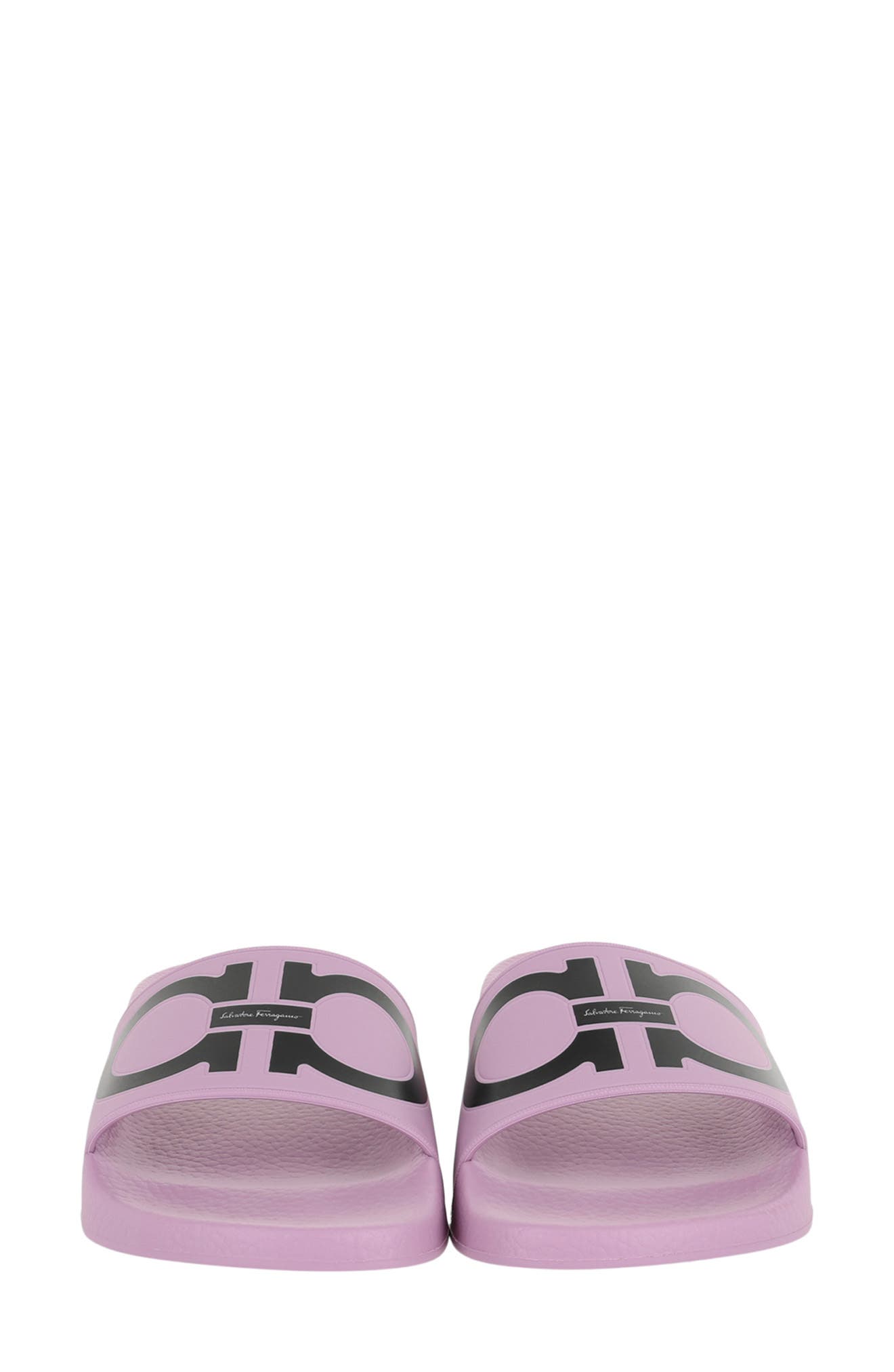 FERRAGAMO Groovy Gancini Slide Sandal, Alternate, color, Pink