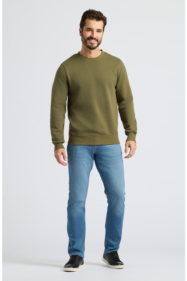 Fleece Crewneck Sweatshirt, Alternate, color, MILITARY GREEN
