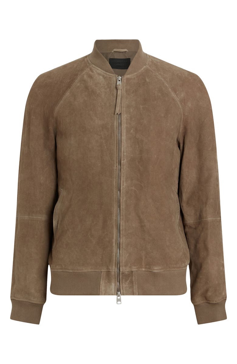 AllSaints Dains Suede Bomber Jacket, Alternate, color, 