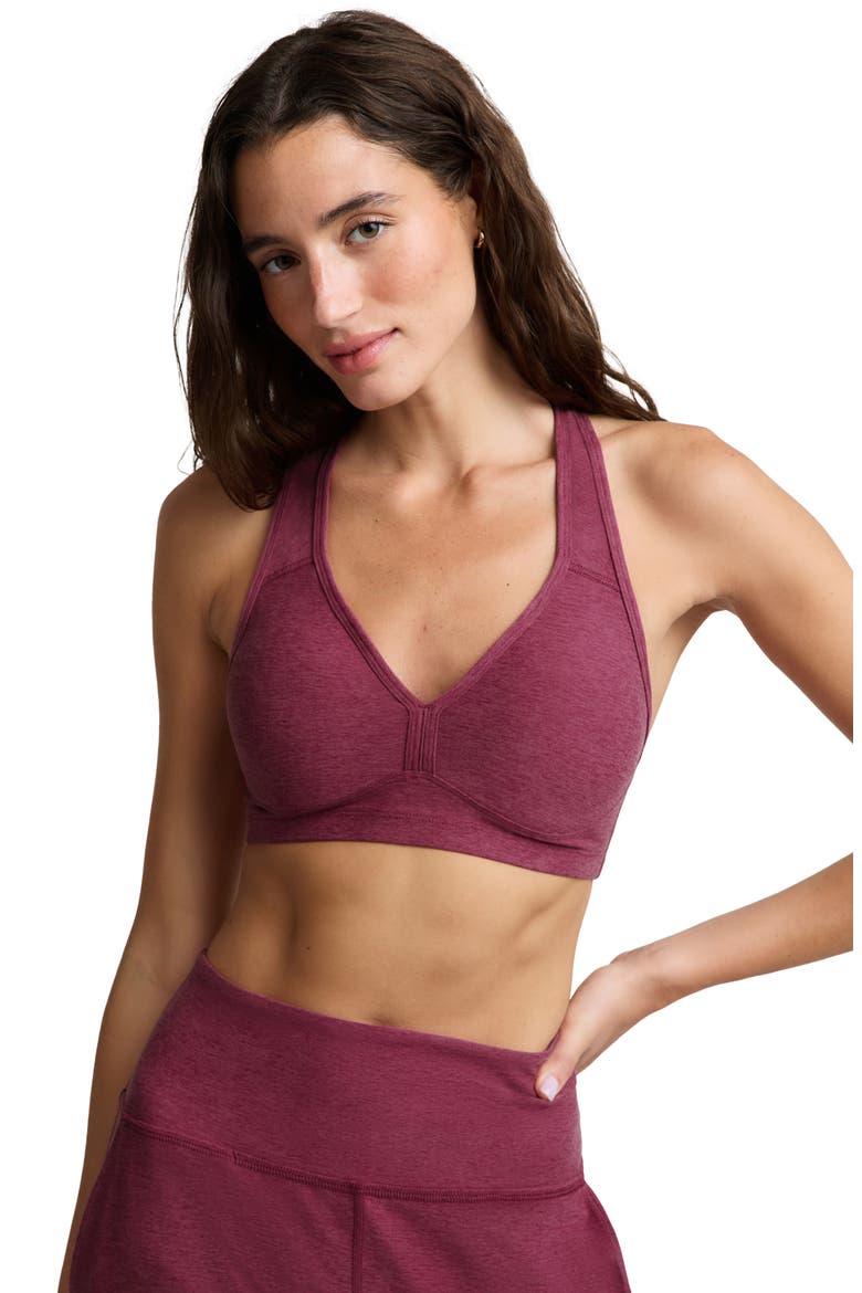 Lift Your Spirits Sports Bra, Alternate, color, POMEGRANATE HEATHER
