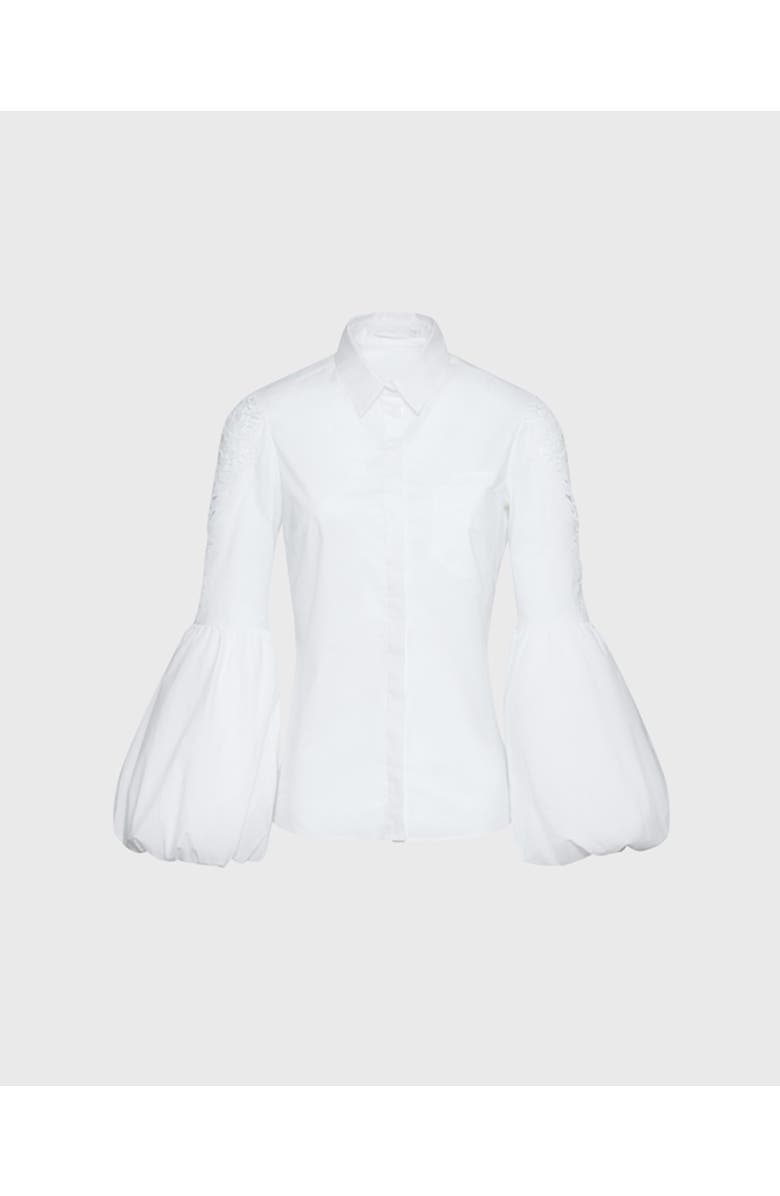 Anne Fontaine Laora Balloon Sleeve Shirt, Alternate, color, White