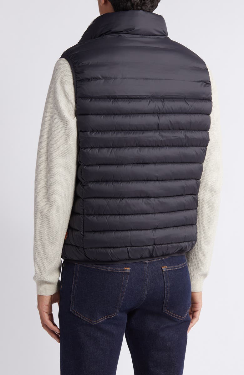 Save The Duck Majus Quilted Water Resistant Recycled Nylon Puffer Vest, Alternate, color, Black
