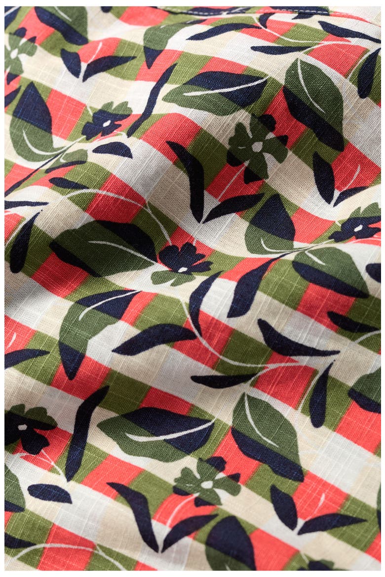 Madern Floral Check Organic Cotton Sundress, Alternate, color, TABLE FLOWERS DARK CITRON