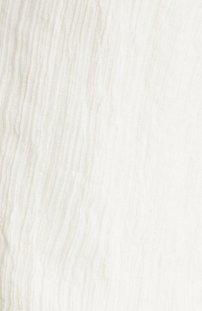 Topshop Tied Cuff Split Neck Top, Alternate, color, Ivory