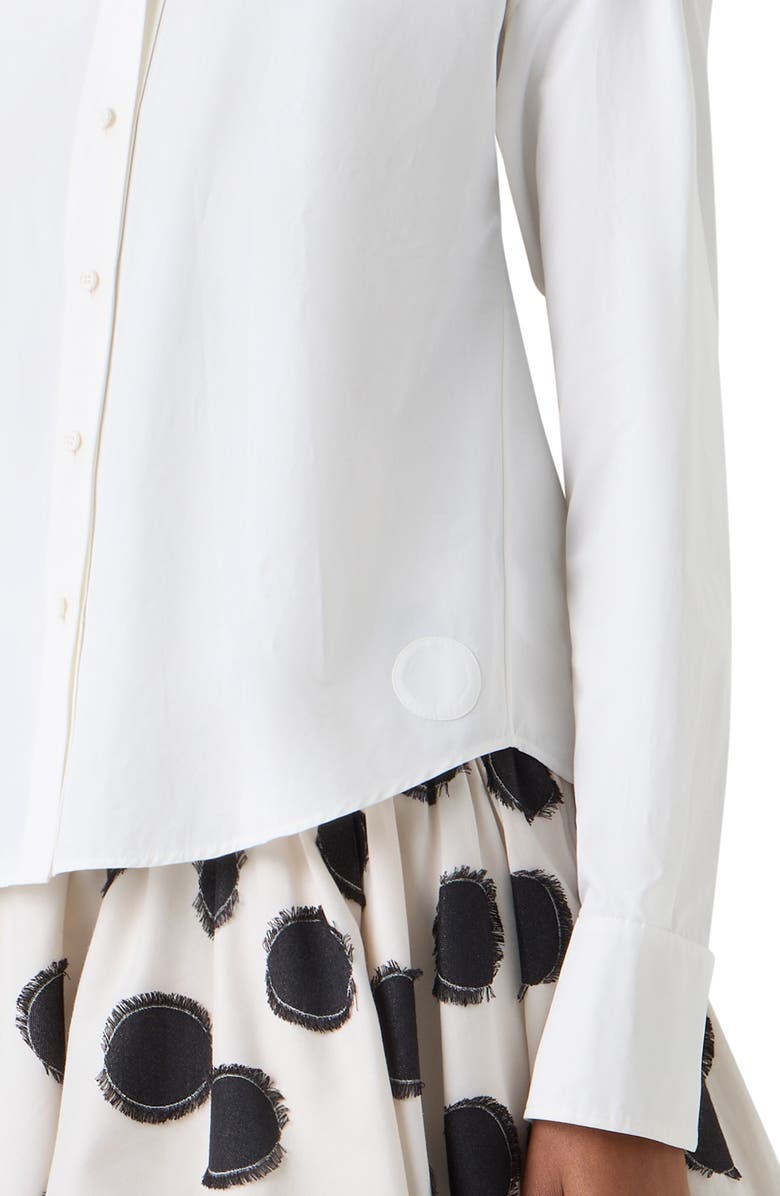 Akris punto Crop Cotton Poplin Button-Up Shirt, Alternate, color,