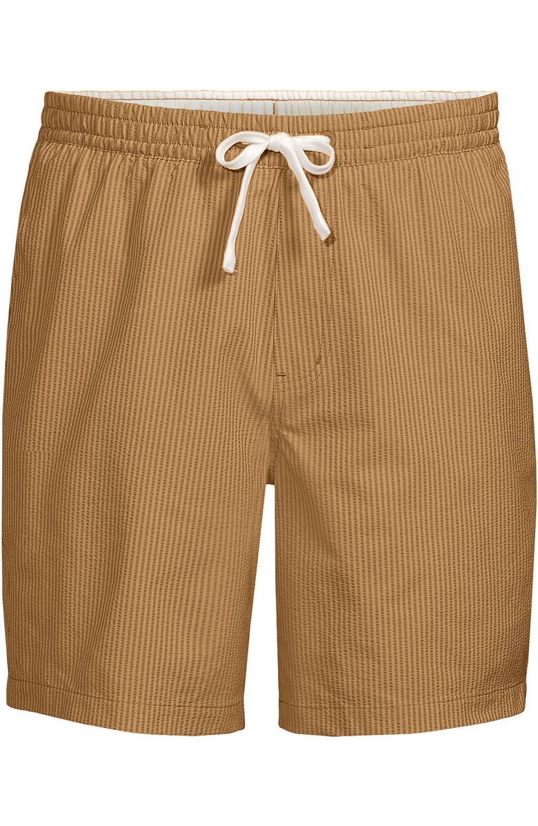 Lands' End 7" Seersucker Beach to Boardwalk Pull On Shorts, Alternate, color,