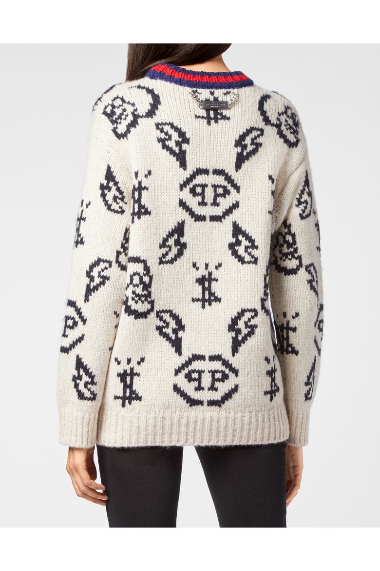 Pullover Round Neck Women, Alternate, color, Cream