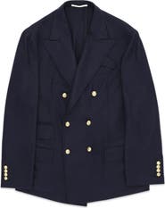 Fortela Classic Double-Breasted Merino Wool Jacket