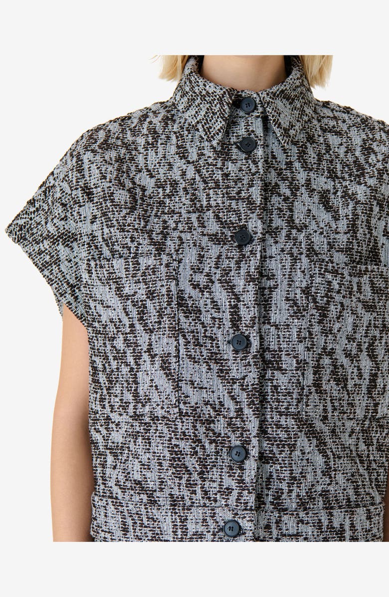 IRO Estel Cap Sleeve Tweed Vest, Alternate, color, Mixed Brown