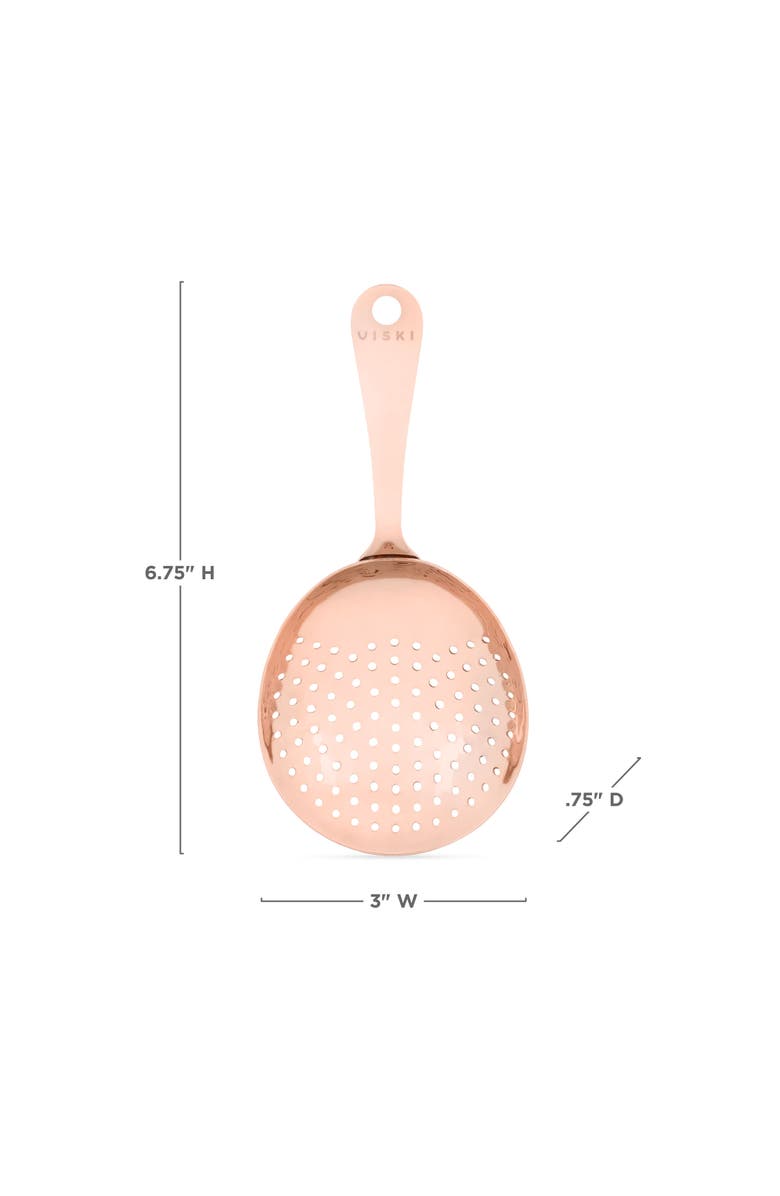 Viski Summit Julep Strainer, Alternate, color, Copper