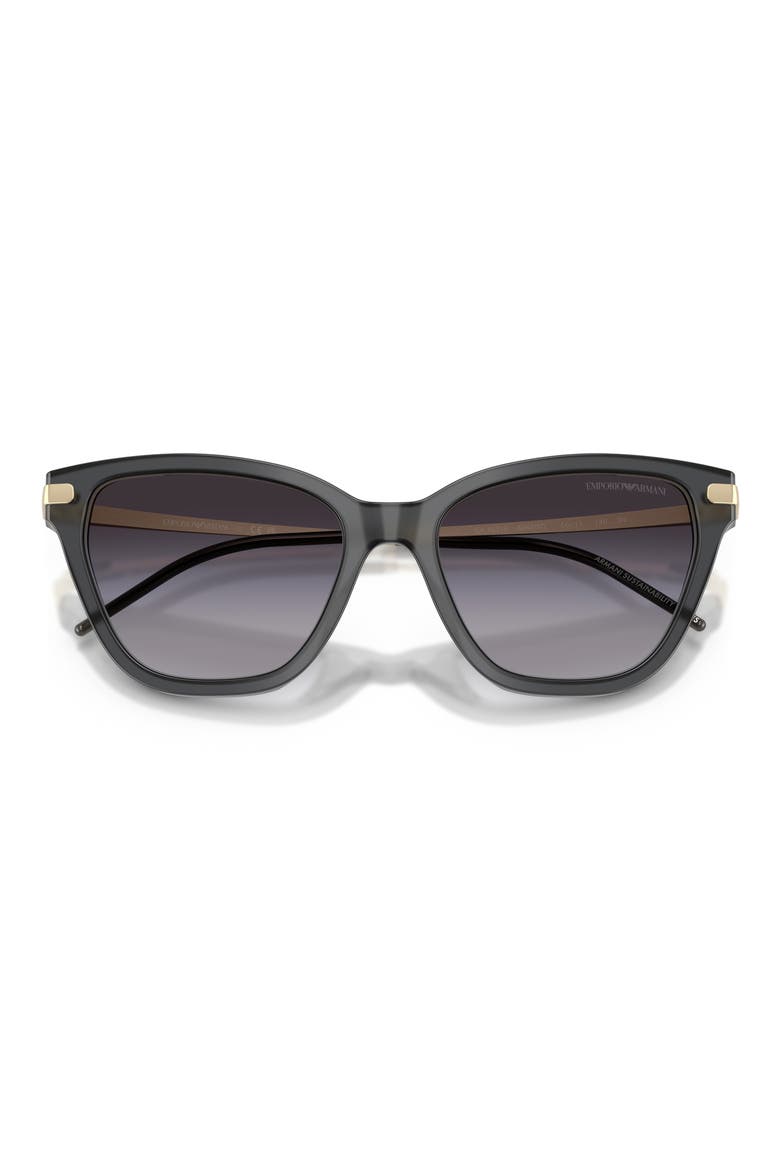 56mm Gradient Cat Eye Sunglasses, Alternate, color, OPAL GREY / GREY GRADIENT