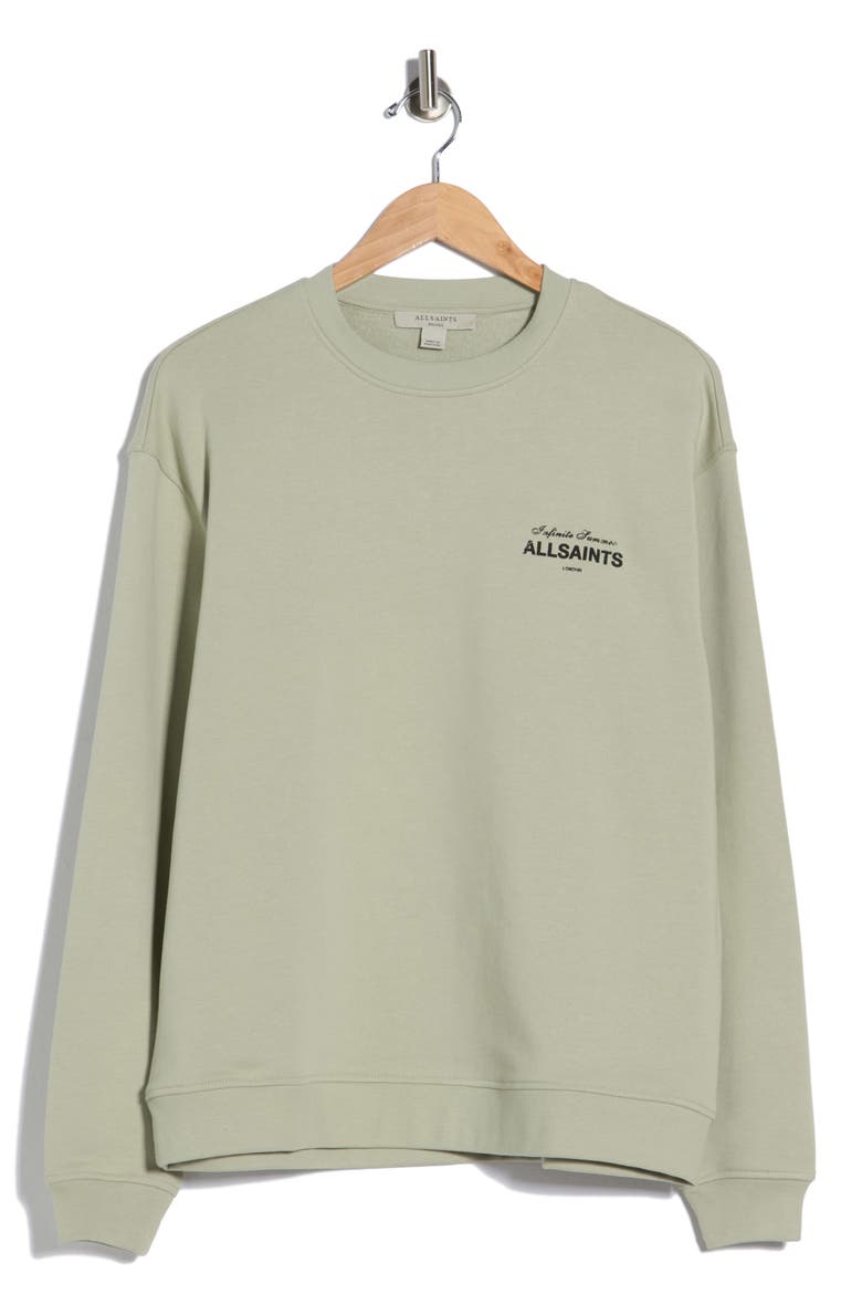Soleil Etta Cotton French Terry Sweatshirt, Alternate, color, ABBEY STONE GREEN