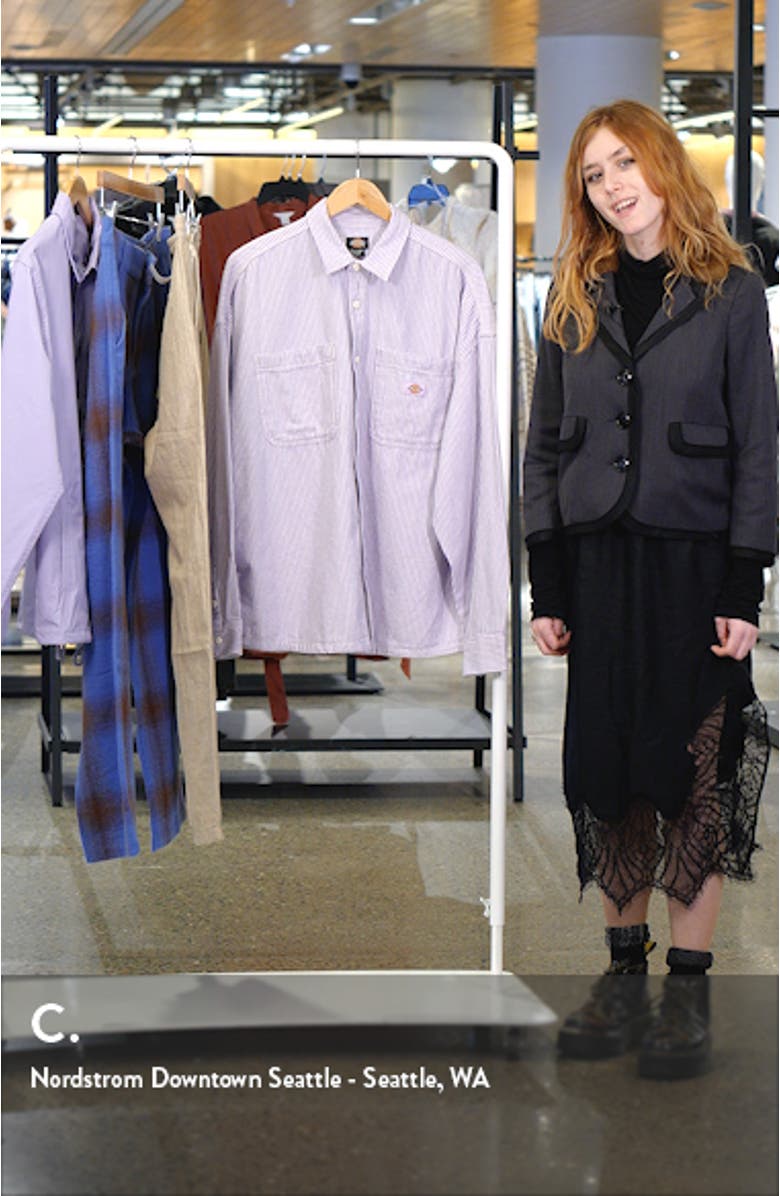 Hickory Stripe Cotton Button-Up Shirt, sales video thumbnail