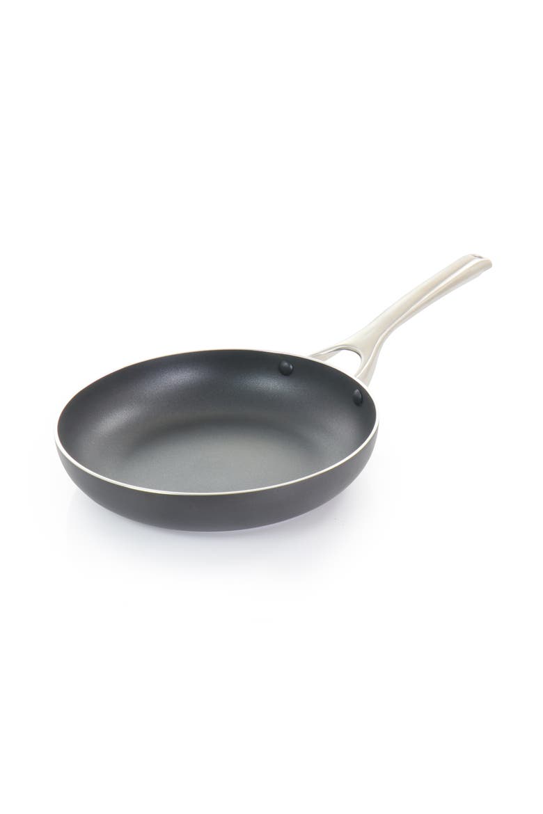 Palladium 9.5 Inch Aluminum Frying Pan, Main, color, Metallic Silver