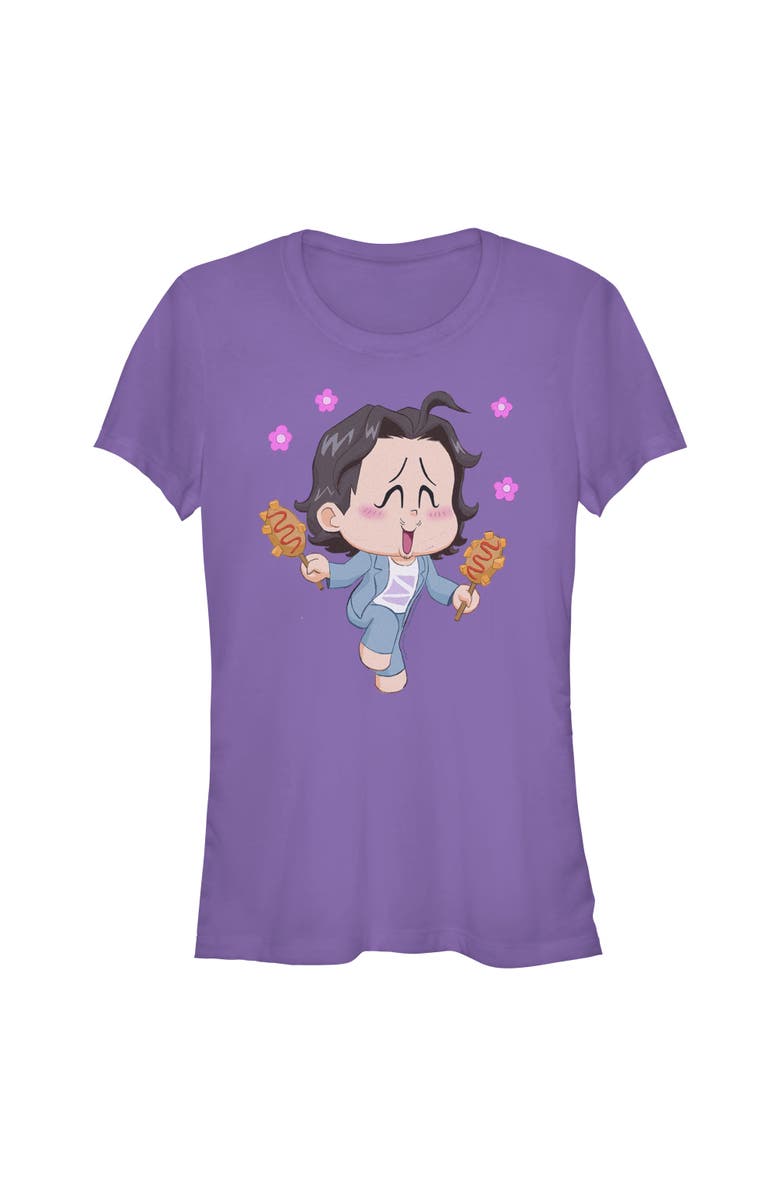 KPop Demon Hunters Junior's KPop Demon Hunters Bobby Corn Dog Graphic T-Shirt, Main, color, Purple