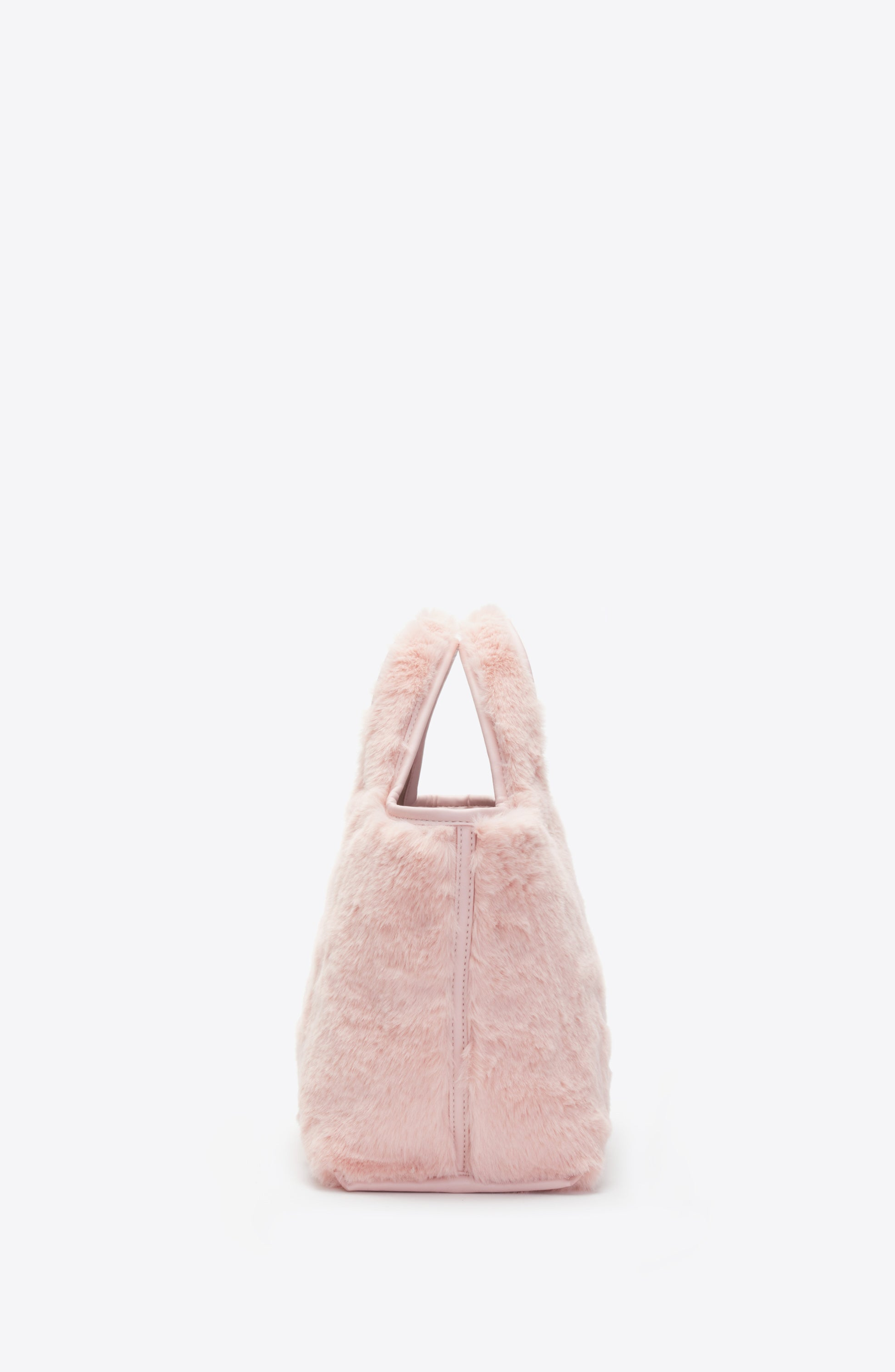Faux Fur Market Tote, Alternate, color, Blush