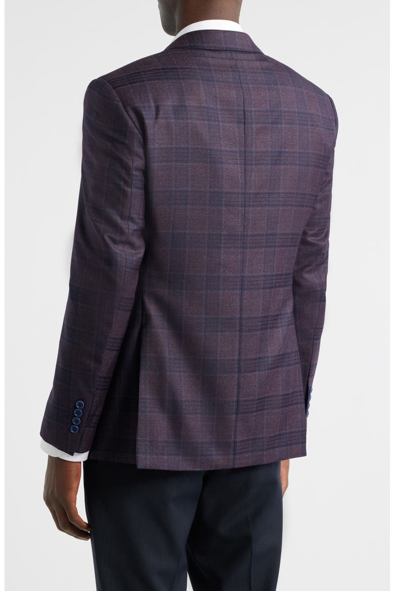G-Line Purple Check Wool Sport Coat, Alternate, color, PLUM