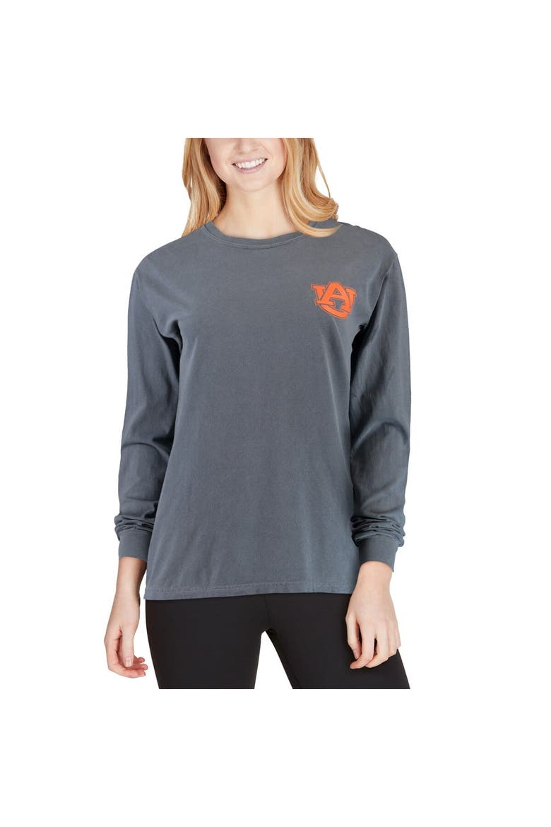 Women's Navy Auburn Tigers Comfort Colors Campus Skyline Long Sleeve Oversized T-Shirt, Alternate, color, Navy