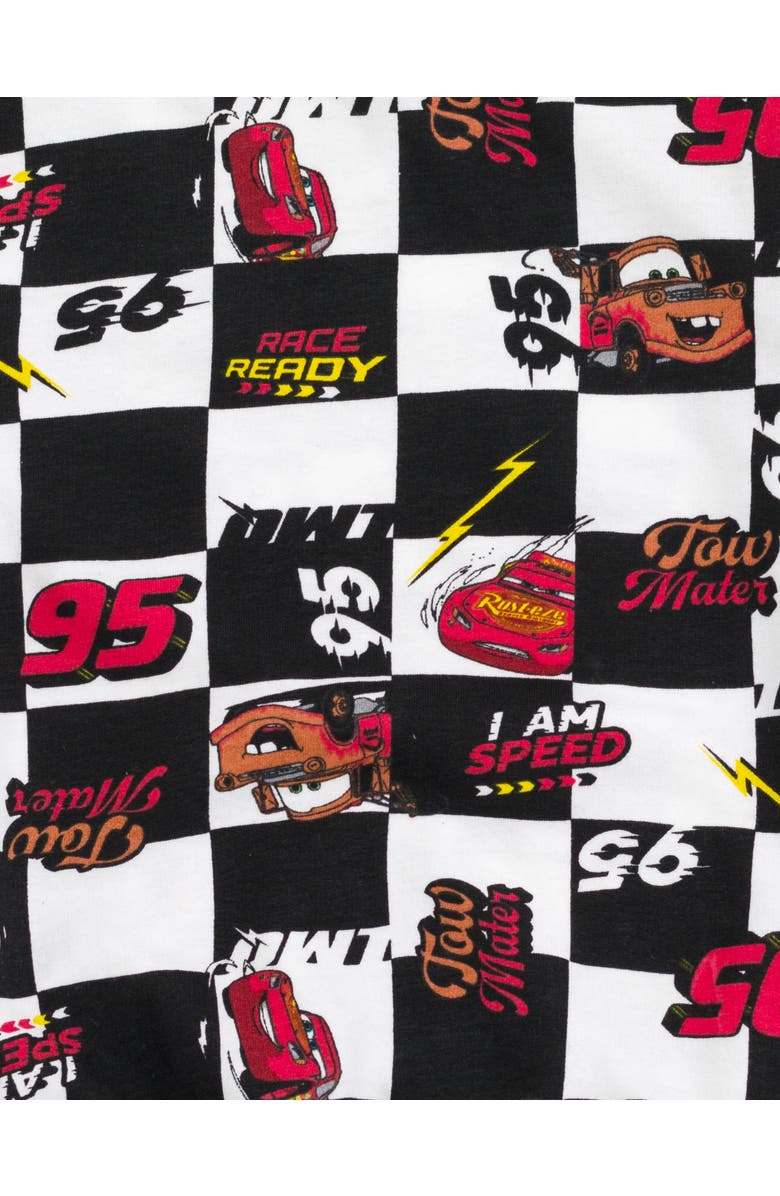 Disney Pixar Boys' 2-Piece Graphic T-Shirt and Shorts Set, Alternate, color, Black White Checkered