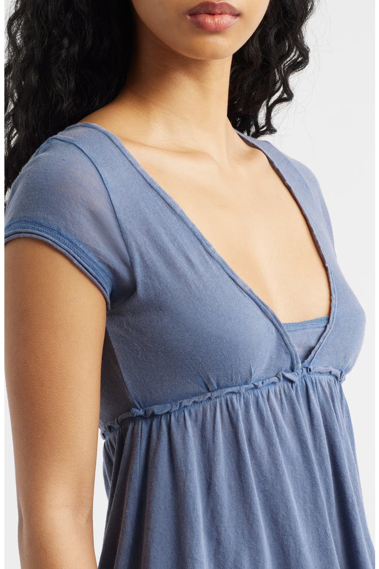 Tina Layered Cotton Babydoll Top, Alternate, color, BLUE