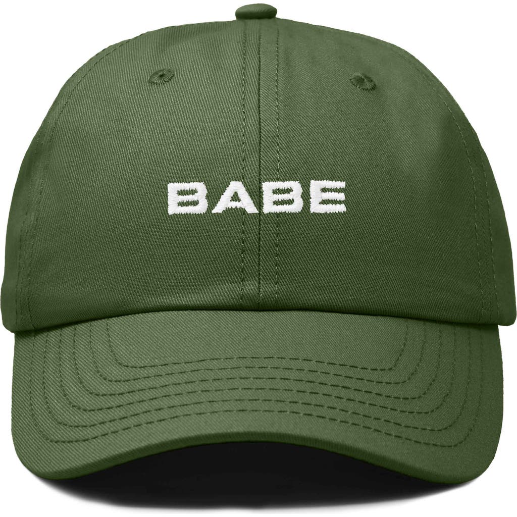 Dalix Babe Embroidered Cap In Olive