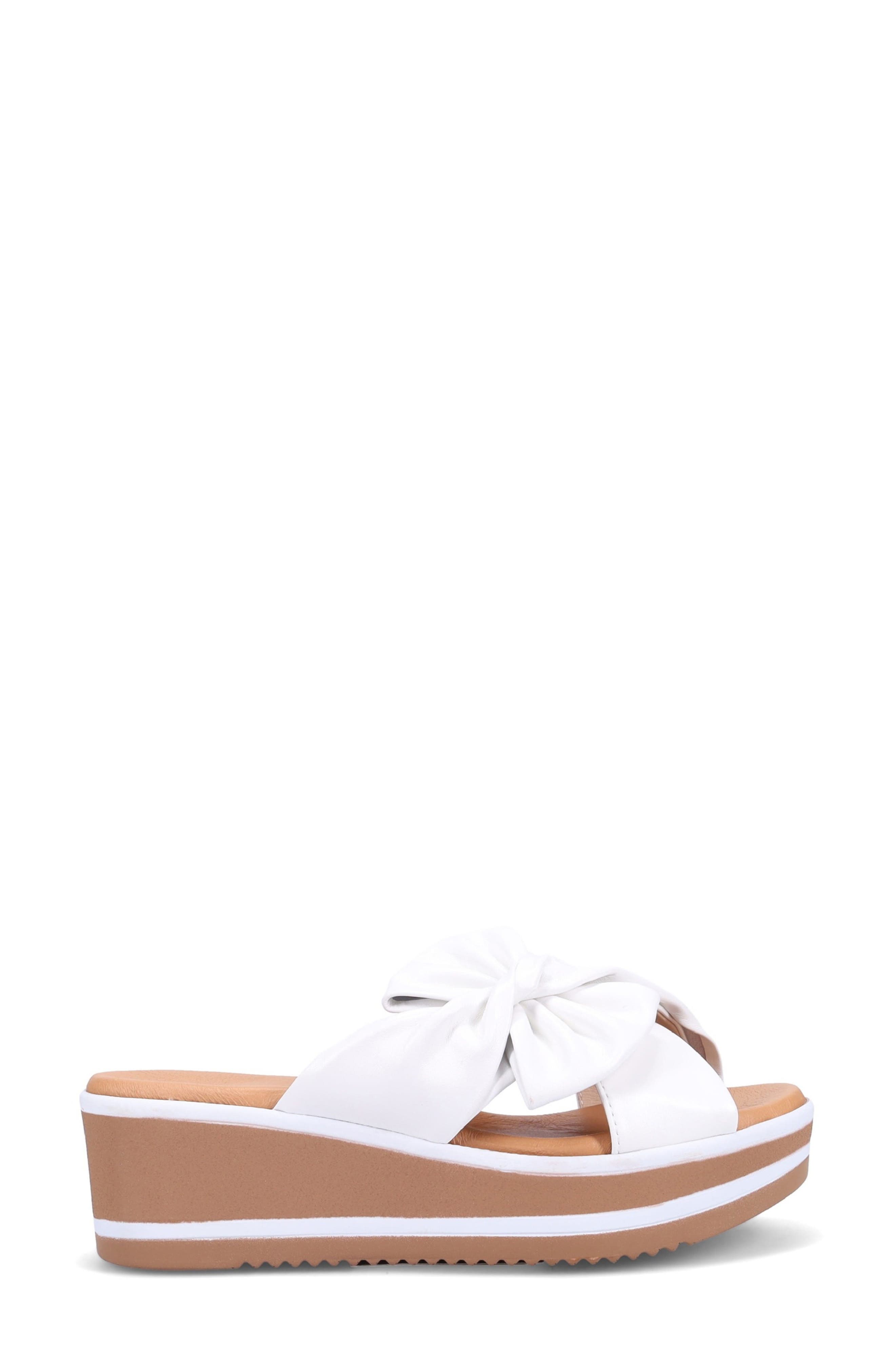 Ron White Paislee Platform Wedge Salide Sandal, Alternate, color, White