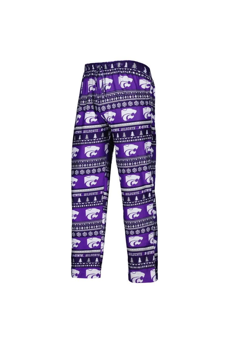 Men's Concepts Sport Purple Kansas State Wildcats Swivel Long Sleeve T-Shirt & Pants Sleep Set, Alternate, color, Purple