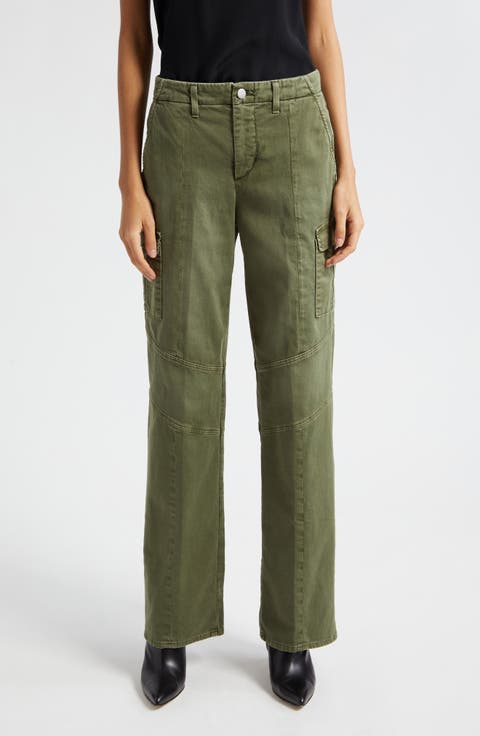 Brooklyn Wide Leg Utility Jeans (Brigade)