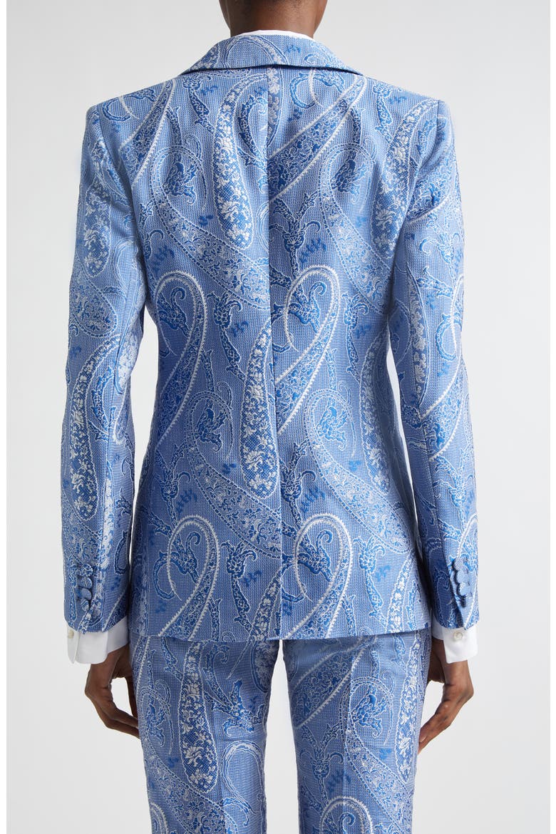 Microcheck Embroidered Paisley Jacket, Alternate, color, MULTICOLOUR ON BLUE BASE