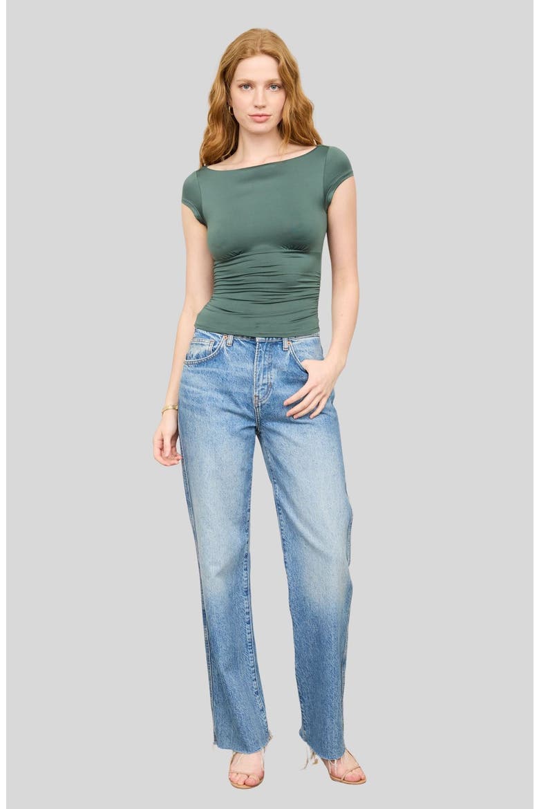 Boat Neck Top, Alternate, color, FOREST GREEN