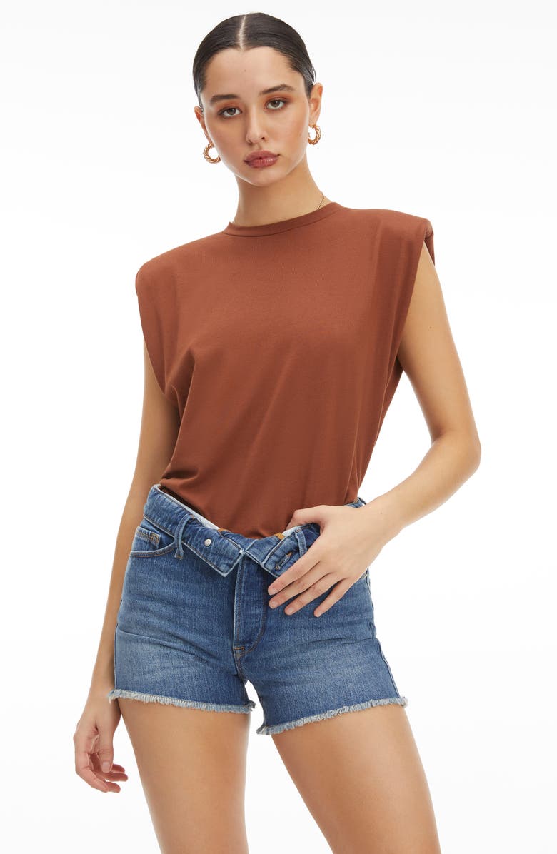 Good American Strong Shoulder Tank, Alternate, color, 