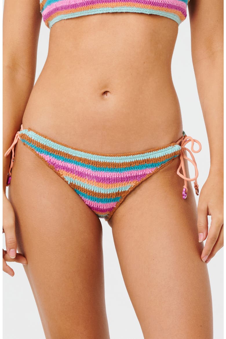 Sunset Surf Crochet Overlay Bikini Bottoms, Main, color, FUCHSIA