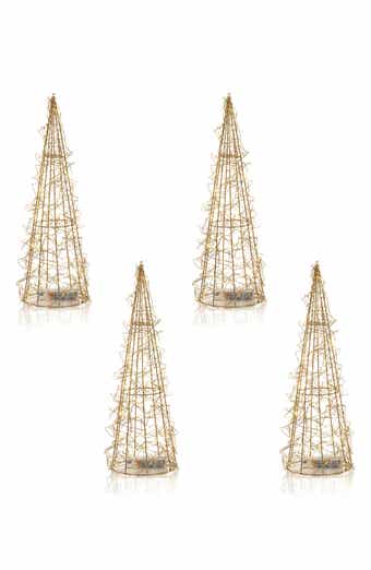 Zodax Set of 4 Holiday LED Wired Trees