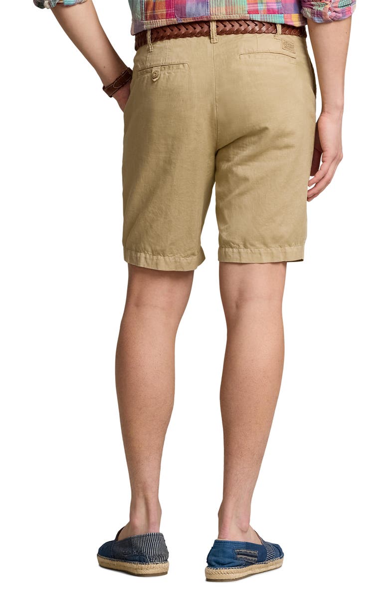 Polo Ralph Lauren Classic Fit Flat Front Linen & Cotton Blend Chino Shorts, Alternate, color, 