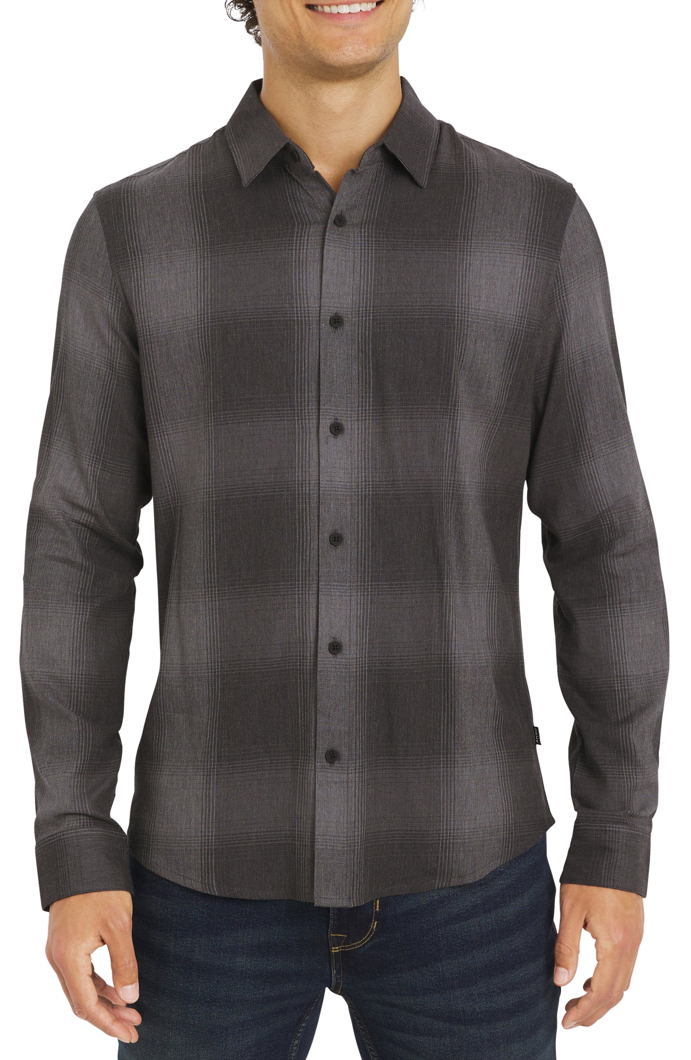 DKNY SPORTSWEAR Plaid Button-Up Shirt