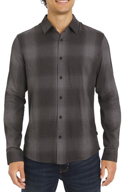 Plaid Button-Up Shirt