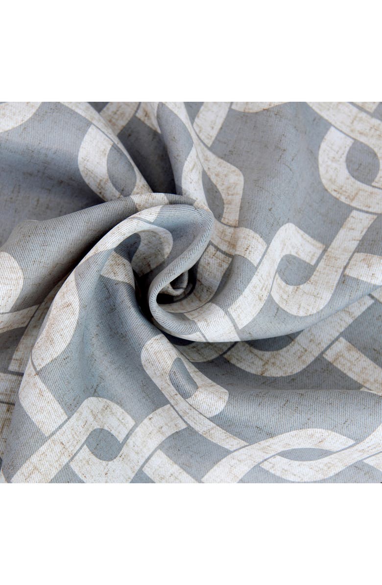 DAINTY HOME Interlock Single Blackout Panel Curtain, Alternate, color, Silver